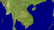 Vietnam Satellite + Borders 1600x900